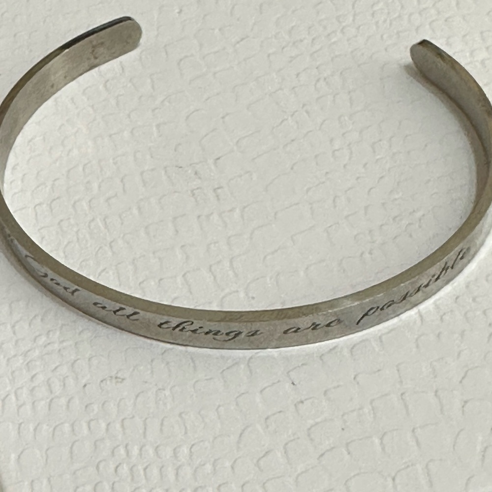 With God All Things Are Possible cuff bracelet